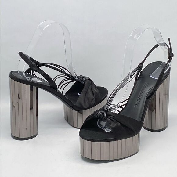 Ferragamo Sabina Mirror Platform High Heel Sandals size 8 - Picture 8 of 16